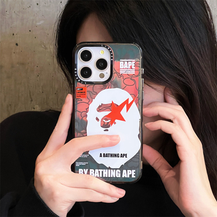 Laser Gradient Ape Head iPhone Case 2 colors 28632444