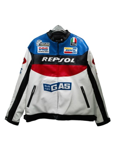 Badge Embroidery Vintage Motorcycle Riding Leather Jacket 28635781