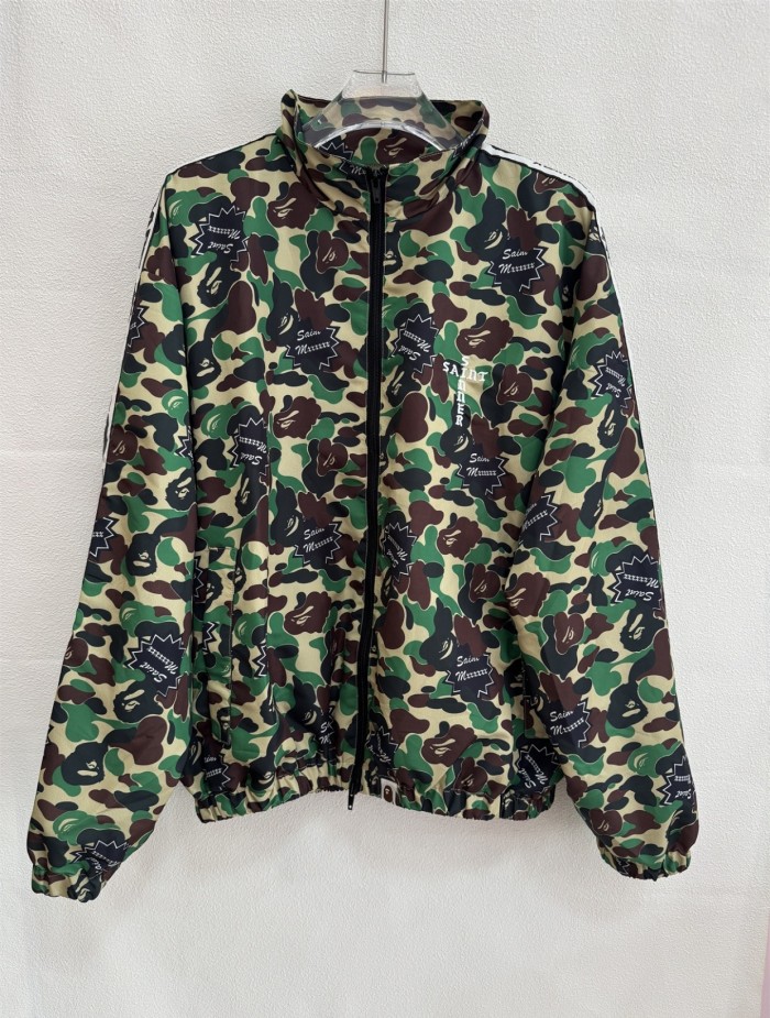 Camouflage Embroidered Jacket & Pants Set 28635665