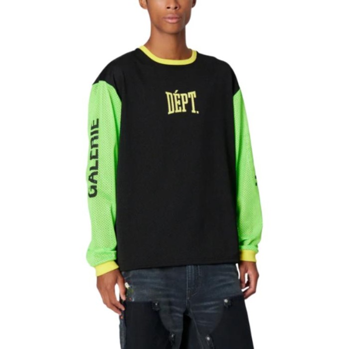 Mesh Color-Block Long-Sleeve Jersey T-Shirt 28635661