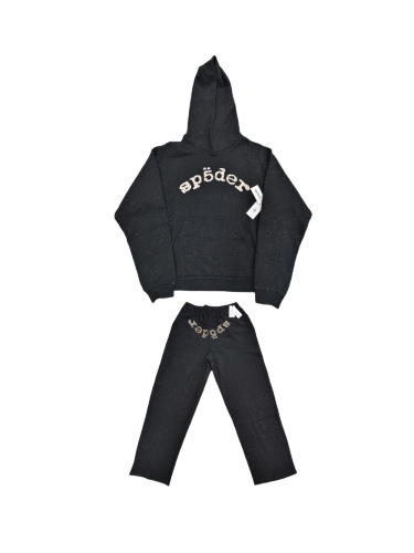 Front and back Rhinestone monogrammed VVS Hoodie & Pants Set 2 colors