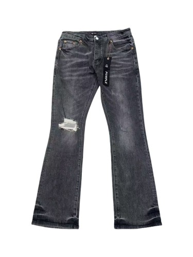 1:1 quality version Hole Patch Black Micro Flare Jeans 28636650