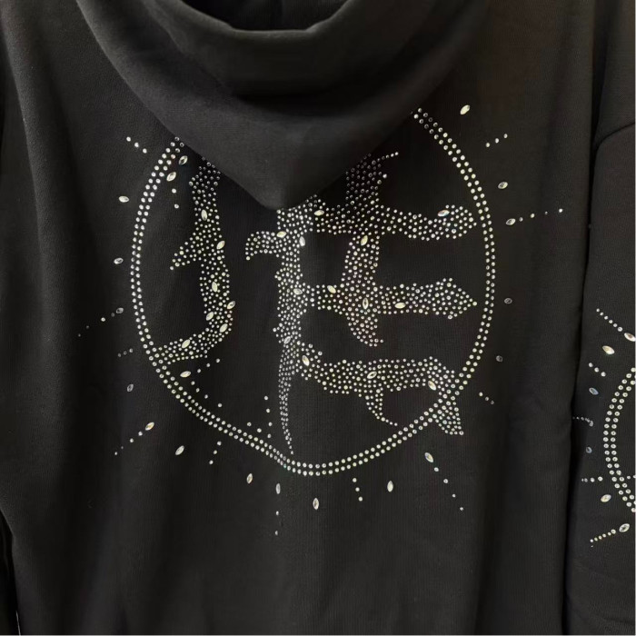 Eclipse logo rhinestone Hoodie & Pants Set 28641979