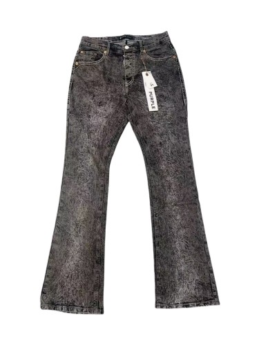 1:1 quality version Crumpled Small Pattern Slightly Bell-bottomed Jeans 28642012