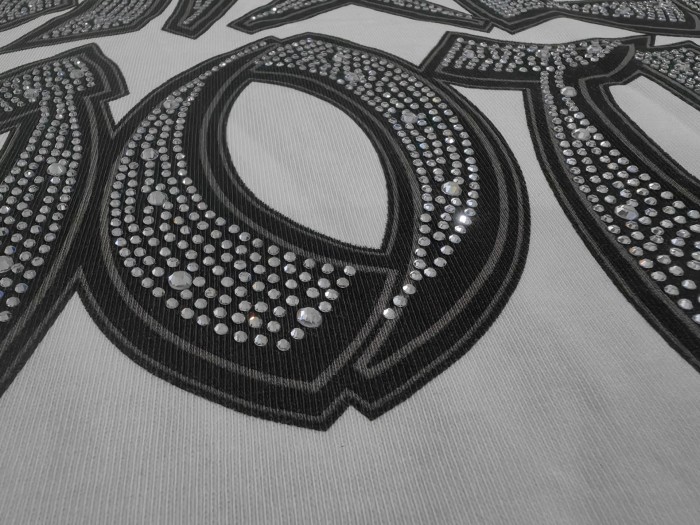 Arch Angel Print Rhinestone Letter Tee 28641973