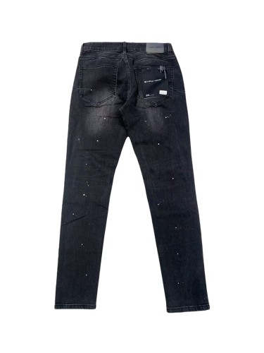 1:1 quality version Knife-bend Chalk Print Splash Ink Jeans 28642004