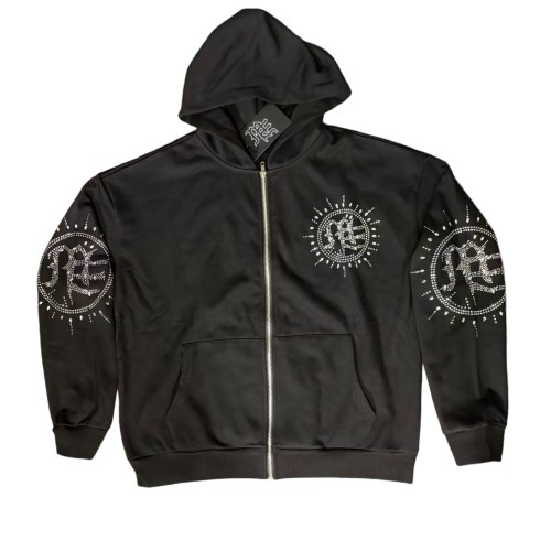 Eclipse logo rhinestone Hoodie & Pants Set 28641979