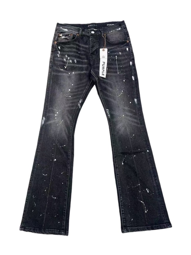 1:1 quality version Messy Splashing Ink Chalk Micro Flare Jeans 28642014