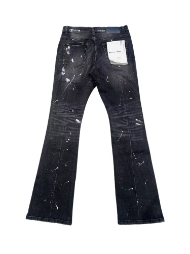 1:1 quality version Messy Splashing Ink Chalk Micro Flare Jeans 28642014