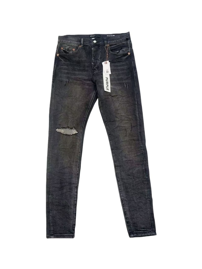 1:1 quality version Classic Black Knee Ripped Jeans 28642008