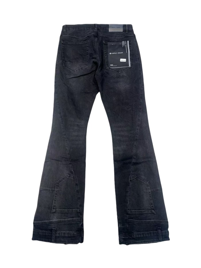 1:1 quality version Red and White Letter P Embroidered Flared Jeans 28648679