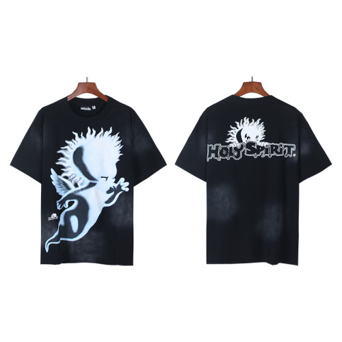 [Buy Two Get One Free]Holy Spirit Printed Washed Version Distressed Tee 28653728