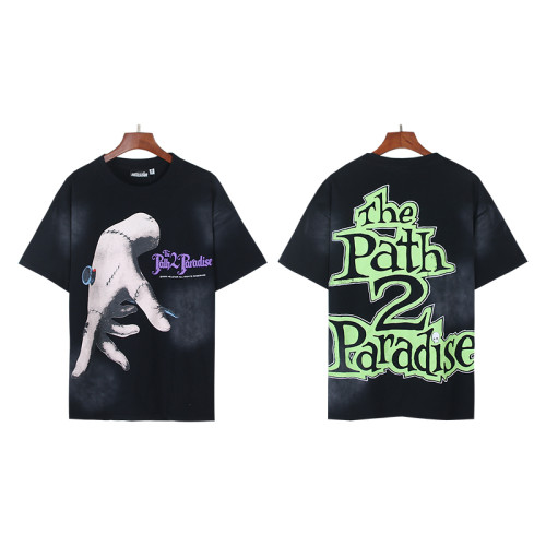 [Buy Two Get One Free]Nail pierces the scarred hand Printed Washed Version Tee 28653730