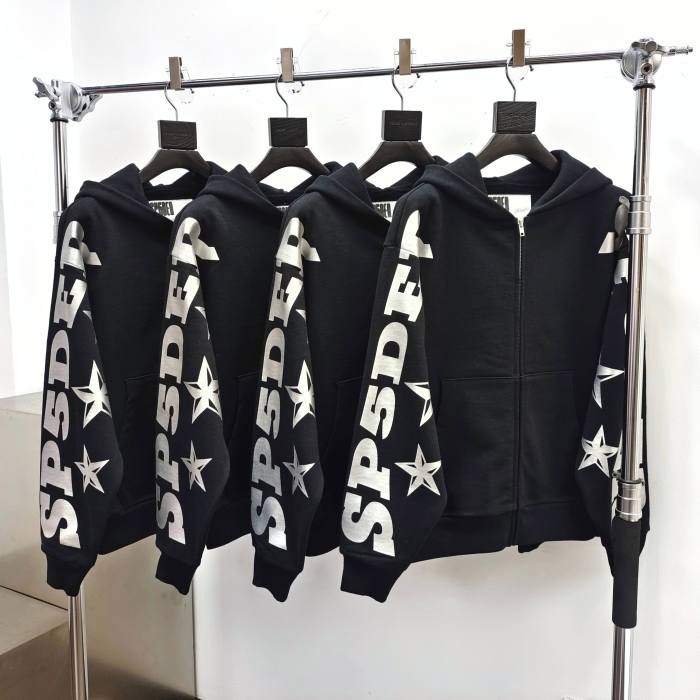 [Big & Tall for weights up to 220 lbs]1:1 quality version Silver-Hot-Stamped Letter Print Zipper Hoodie & Pants Set 28656538