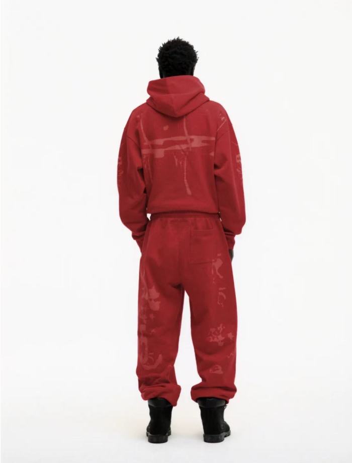 1:1 quality version Ray Doodle Print Hoodie & Pants Set 2 colors 28656046