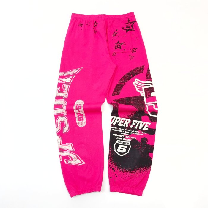 1:1 quality version Screen-Printed Slogan Hoodie & Pants Set 28656017