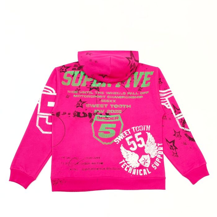 1:1 quality version Screen-Printed Slogan Hoodie & Pants Set 28656017