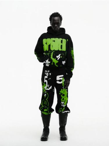 [Buy One Get One Free] 1:1 quality version Ray Doodle Print Hoodie & Pants Set 2 colors 28656046