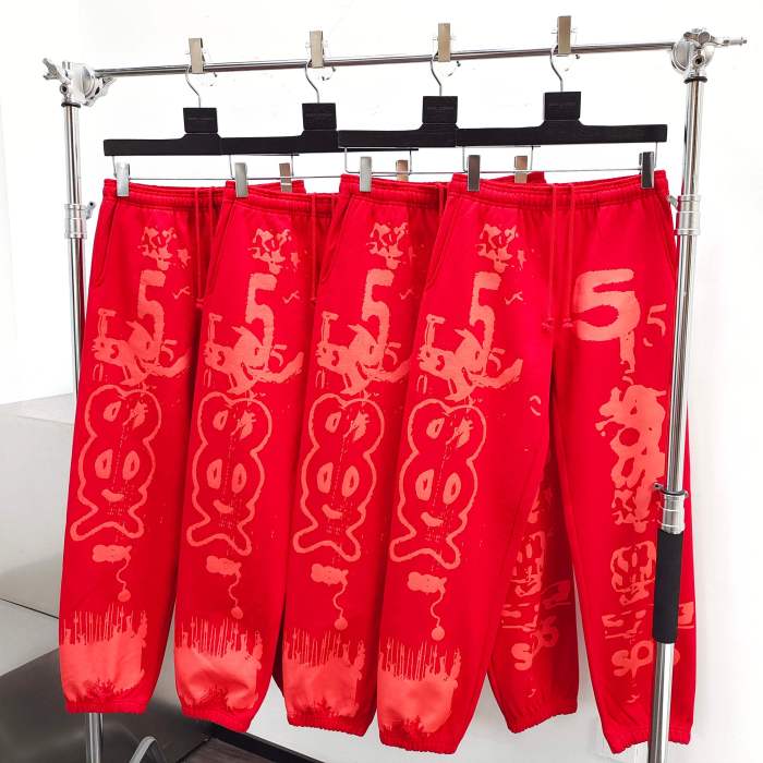 1:1 quality version Ray Doodle Print Hoodie & Pants Set 2 colors 28656046