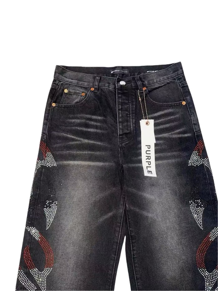1:1 quality version Three-color Rivet Pleated Straight-leg Jeans 2 colors 28658089