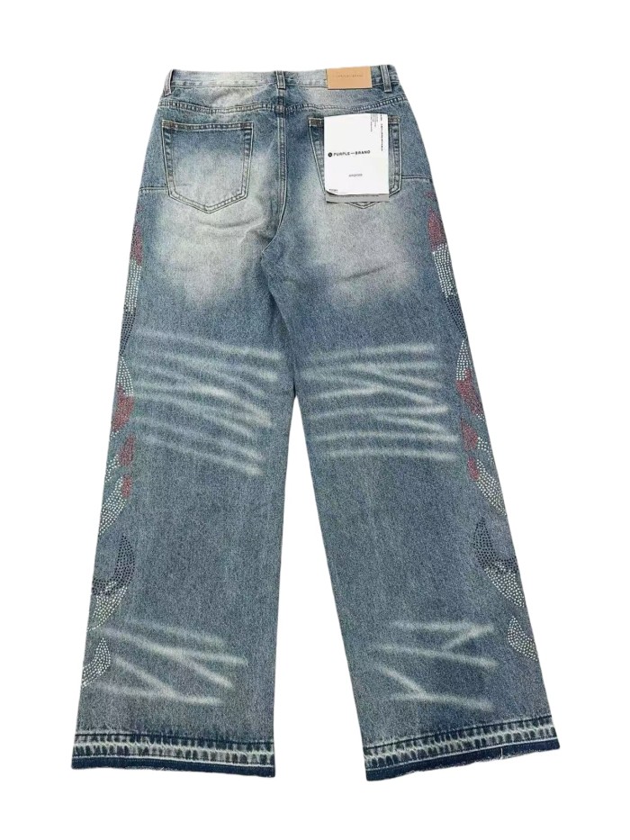 1:1 quality version Three-color Rivet Pleated Straight-leg Jeans 2 colors 28658089