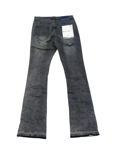 1:1 quality version Fold-up Cuff Black Slightly Flared Jeans 28658088