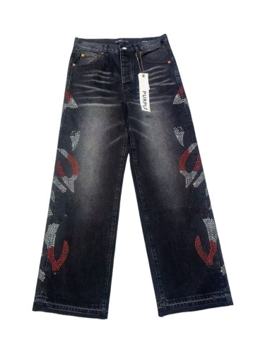 1:1 quality version Three-color Rivet Pleated Straight-leg Jeans 2 colors 28658089