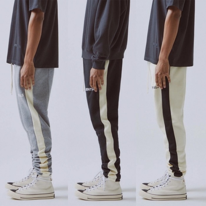 [Big & Tall for weights up to 220 lbs]1:1 quality version Color-Blocked Side-Striped Printed Letter Sweatpants 3 colors 28659510
