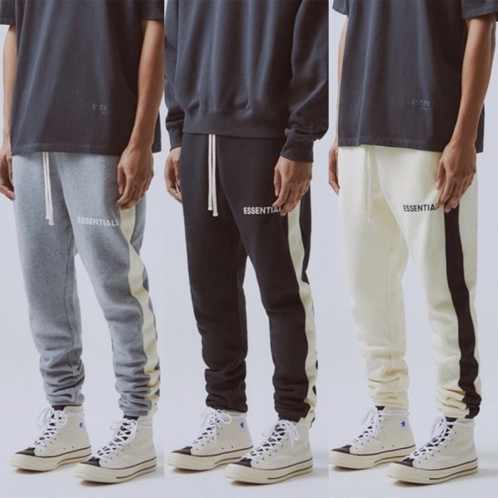 [Big & Tall for weights up to 220 lbs]1:1 quality version Color-Blocked Side-Striped Printed Letter Sweatpants 3 colors 28659510
