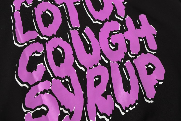 Skull Purple Letter Print Hoodie 28661086