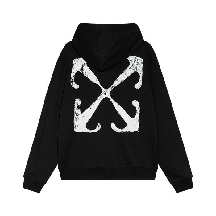 [Buy More Save More] Scratch Arrow Logo Print Hooded Sweatshirt 2 colors