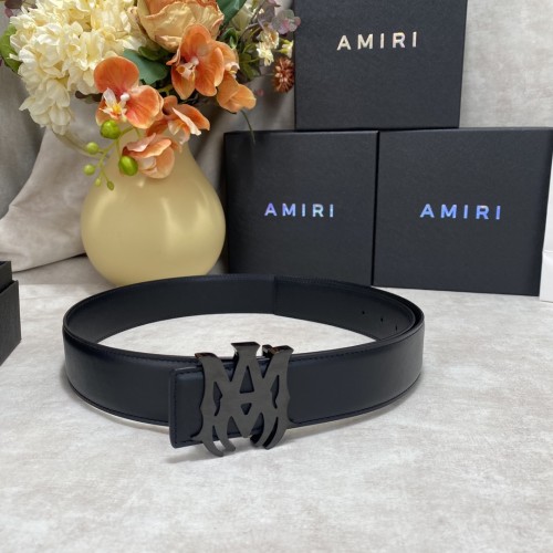 1:1 quality version Black AM Steel Buckle Belt 2 colors【Width 3.8 cm】28661040