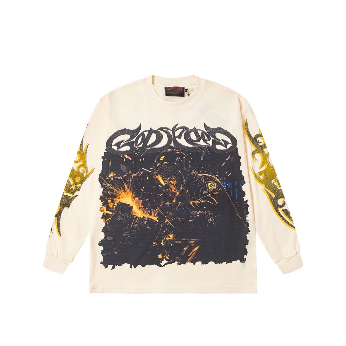 Metal Welding Skull Print LongSleeve T-Shirt 2 colors 28661453