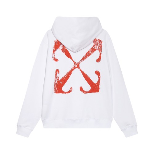 [50% Off] Scratch Arrow Logo Print Hooded Sweatshirt 2 colors