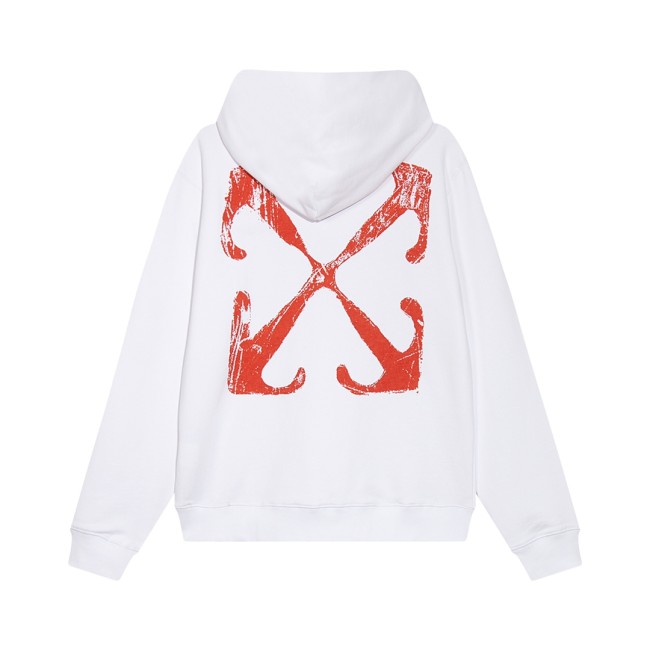 [50% Off] Scratch Arrow Logo Print Hooded Sweatshirt 2 colors