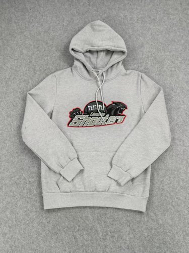 [buy more save more]Grey Shooters Letter hoodie