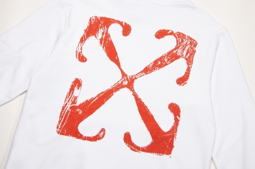 [50% Off] Scratch Arrow Logo Print Hooded Sweatshirt 2 colors