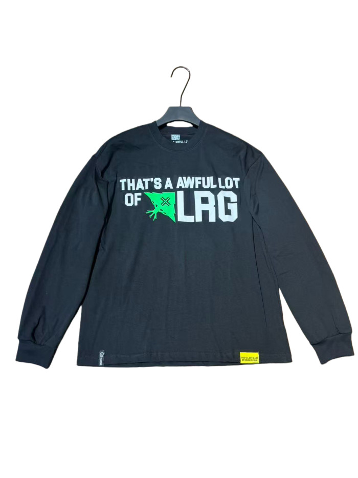 Color-Blocked Alphabet Green Pattern Print Long Sleeve T-Shirt  28673476