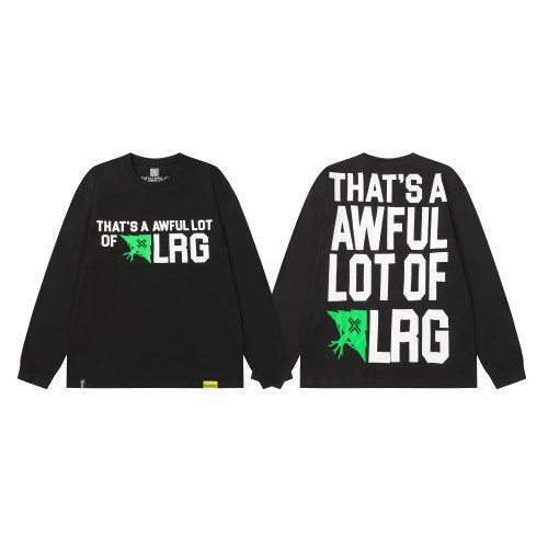 Color-Blocked Alphabet Green Pattern Print Long Sleeve T-Shirt  28673476