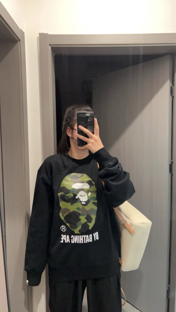 1:1 quality version Camouflage Ape Head Print Crew Neck Pullover Sweatshirt 2 colors 28675074