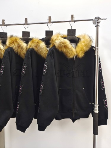 [Big & Tall for weights up to 220 lbs]1:1 quality version Laser-Embroidered Fur Collar Jacket 28675089
