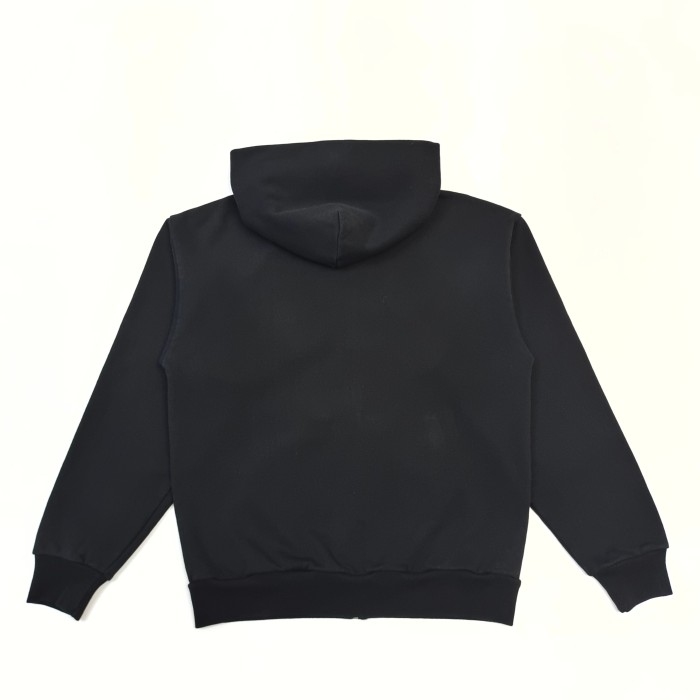 [Big & Tall for weights up to 220 lbs]1:1 quality version Black Layered White Letter Print Zipper Hoodie 28675076