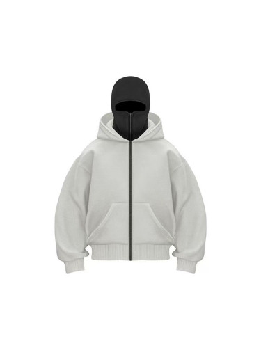 Double-Layer Hooded Zipper hoodie balaclava 9 colors 28677389