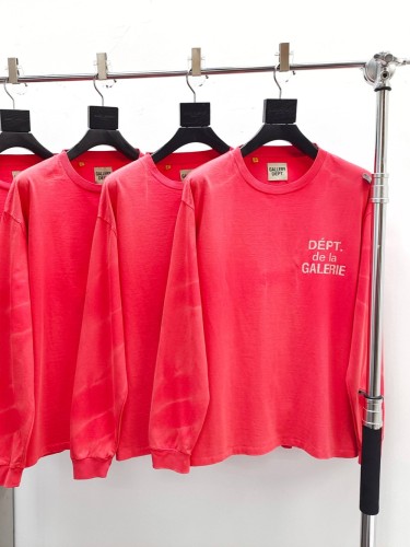 [Big & Tall for weights up to 260 lbs]1:1 quality version Red Water Ripple Long Sleeve T-Shirt 28677366