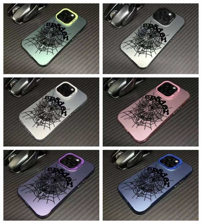 Spider Web Laser-Etched Phone Case 6 colors 28679101
