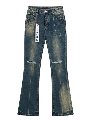 Distressed Washed Slightly Flared Jeans 28680582