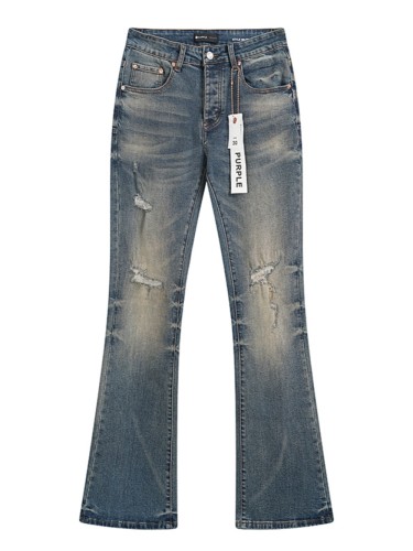 Vintage-Style Distressed Flared Jeans 28680580
