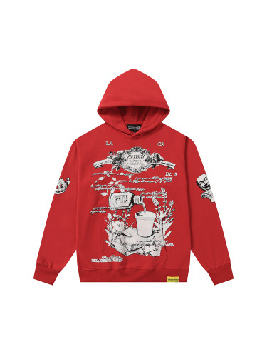 Floral Syrup Bottle Print Hoodie 28680618