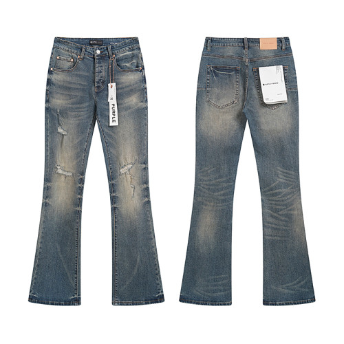 Vintage-Style Distressed Flared Jeans 28680580