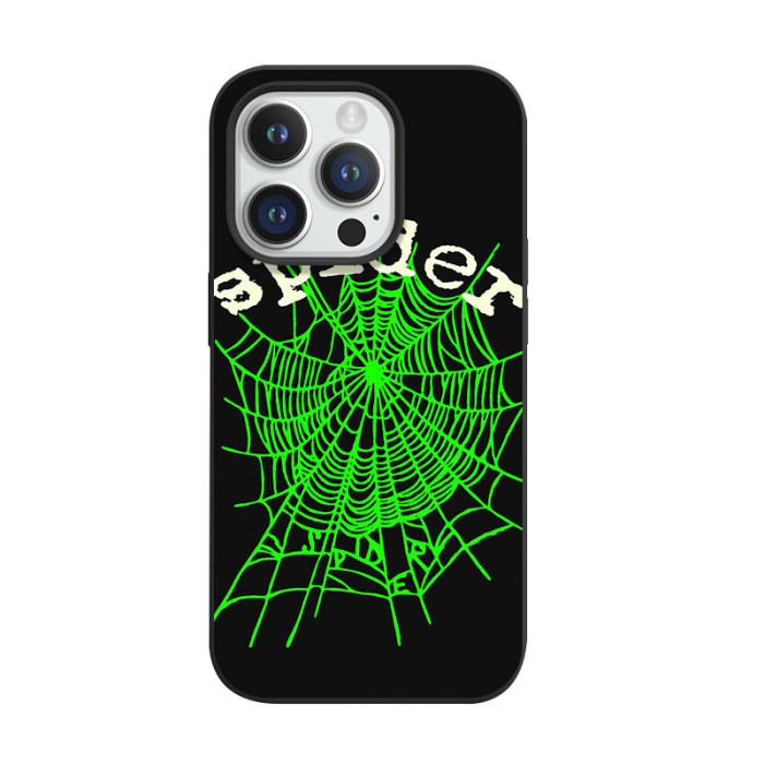 Spider Web Alphabet Large-Hole Frosted Phone Case 9 colors